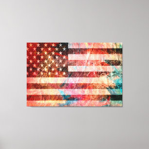 Art Grunge American Flag #5 Leinwanddruck