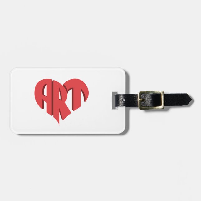 Art Heart Gepäckanhänger (Vorderseite horizontal)