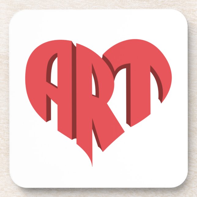 Art Heart Getränkeuntersetzer (Vorderseite)