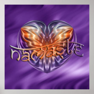 ART Heart NAMASTE Lippenwellen Poster