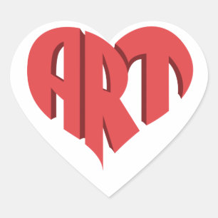Art Herz Herz-Aufkleber