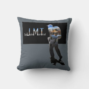 Art - Hiker Silhouette - John Muir Trail Text Kissen