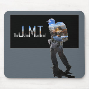 Art - Hiker Silhouette - John Muir Trail Text Mousepad