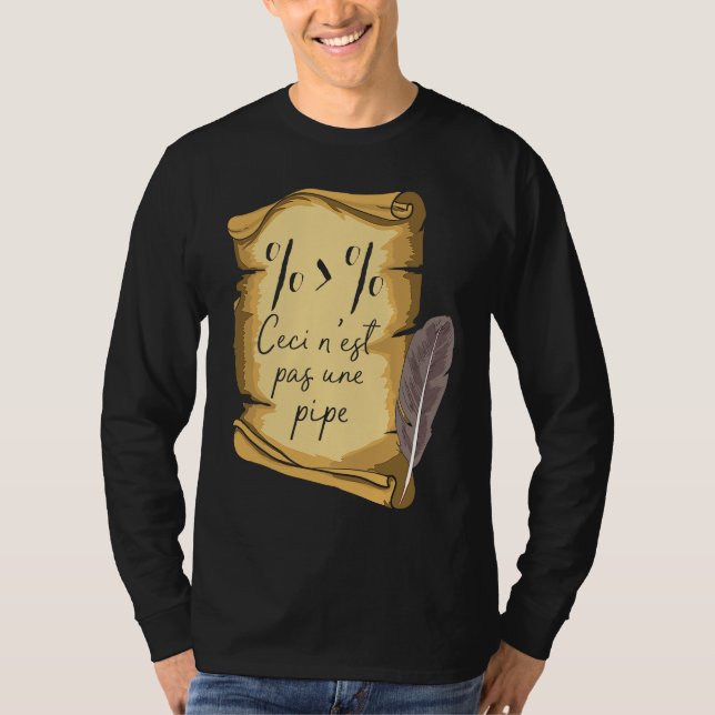 Art History Ceci n'est Pas Une Pipe Data Scientist T-Shirt (Vorderseite)