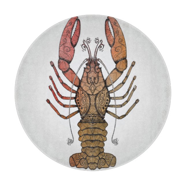 Art-Hummer Schneidebrett (Vorderseite)