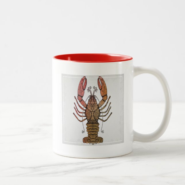 Art-Hummer Zweifarbige Tasse (Rechts)