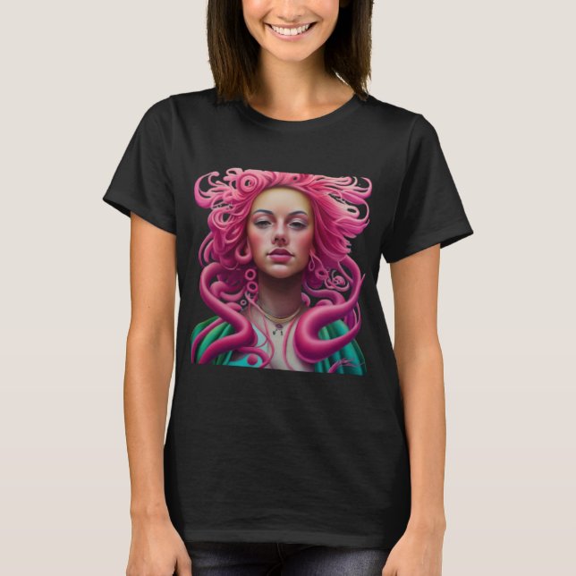 Art Illustartion Manga Portrait PopArt Psychedelic T-Shirt (Vorderseite)