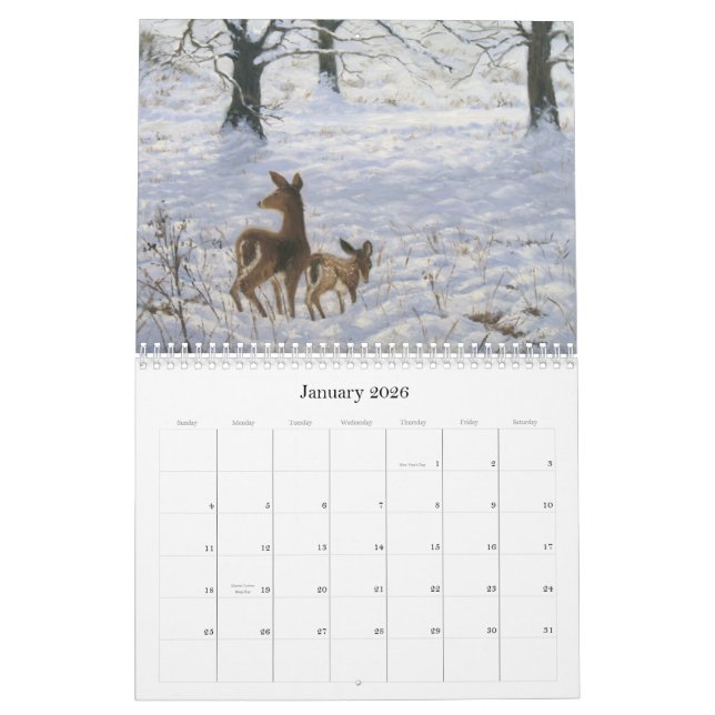 Art impressionniste de calendrier de John Pompeo (Jan 2026)
