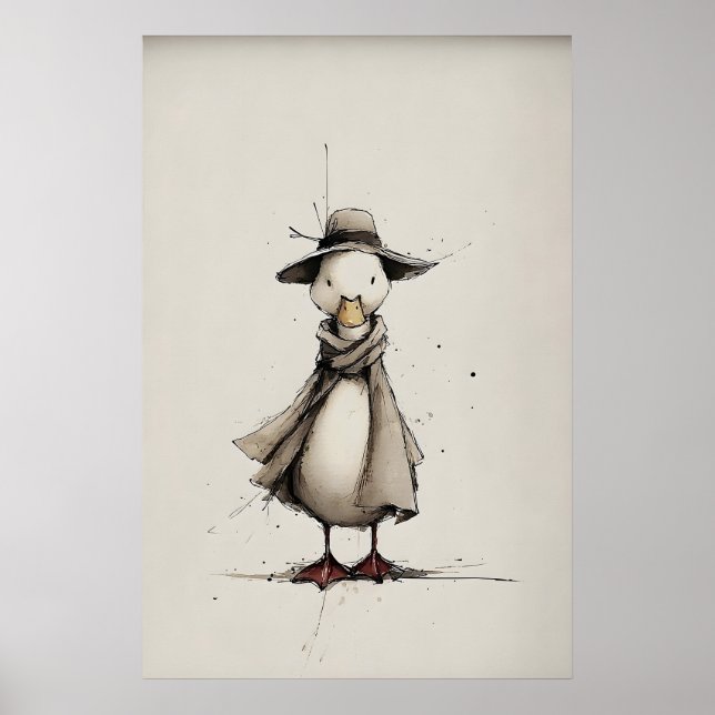 Art imprimable de canard de printemps, impression  (Devant)