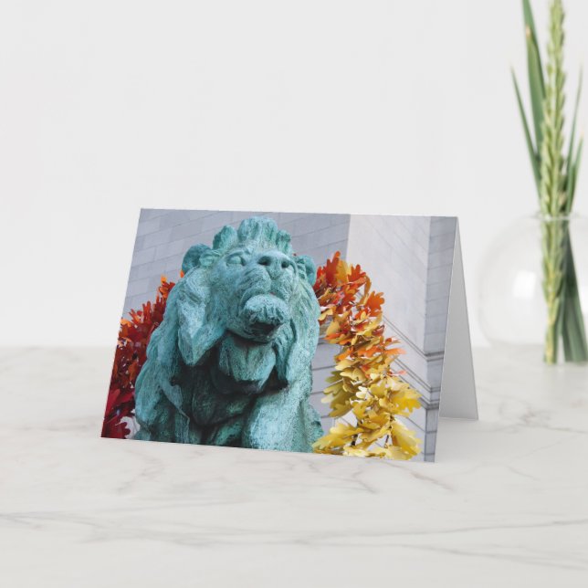 Art Institute lion - carte de vacances (vide) (Devant)