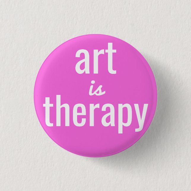 Art is Therapy Pink Button Button (Vorderseite)