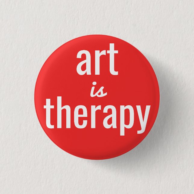 Art is Therapy Red Button Button (Vorderseite)
