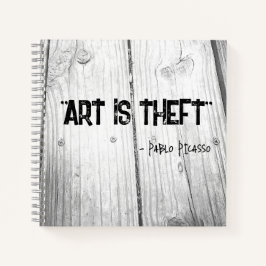 ART IST DAS Pablo Picasso Zitat Notizbuch