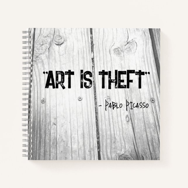 ART IST DAS Pablo Picasso Zitat Notizbuch (Vorderseite)