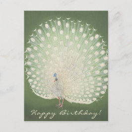 Art japonais | Paon | Carte postale Anniversaire