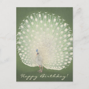 Art japonais   Peacock   Carte postale Anniversair