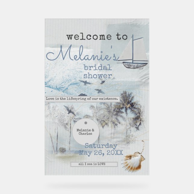 Art Journal Coastal Collage Bridal Shower (Recto)