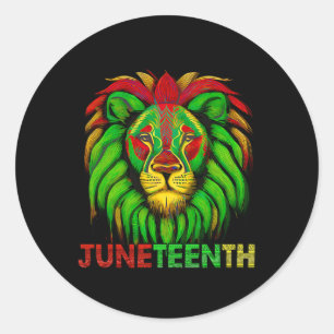 Art Juneteenteys African American Black King Histo Runder Aufkleber