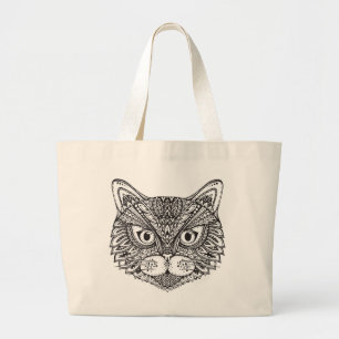 Art-Katze Jumbo Stoffbeutel
