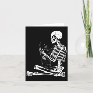 Art Kitty Skeleton Halloween Kostüm Schädel und Ca Karte