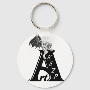 Art KSZP Logo mit Golem Gargoyle Schlüsselanhänger