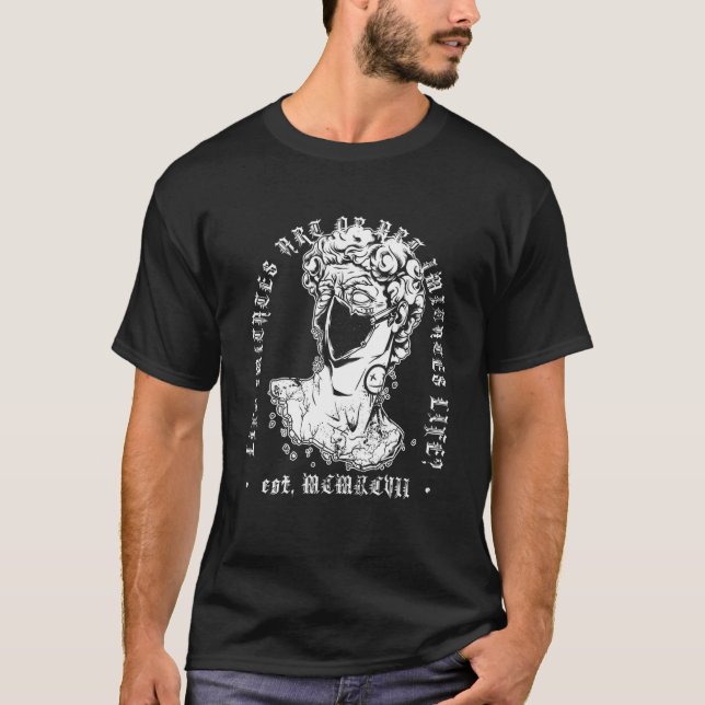 Art Life Maske Griechische David Statue Tattoo Fac T-Shirt (Vorderseite)