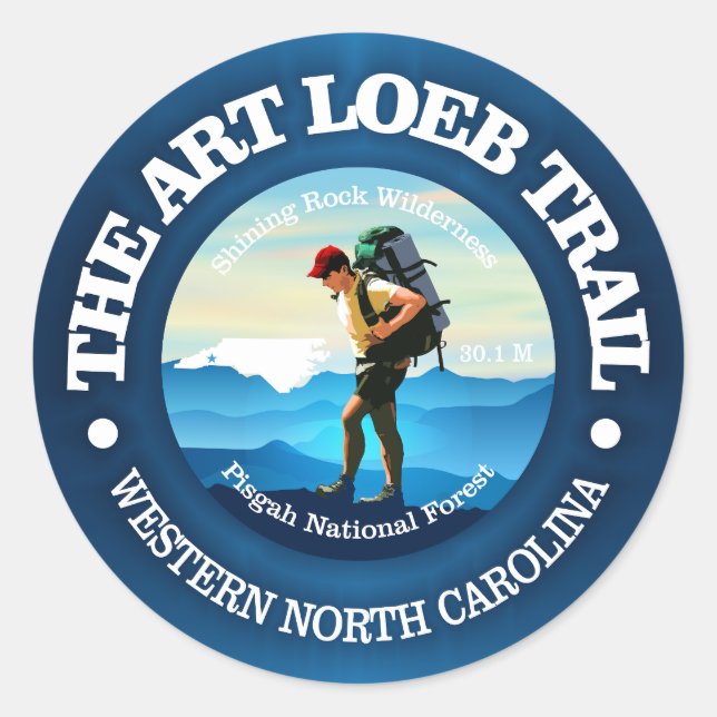 Art Loeb Trail (C) Runder Aufkleber (Vorderseite)