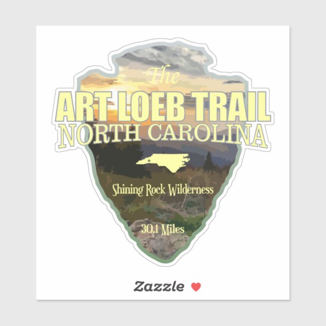 Art Loeb Trail (Pfeilspitzen) Aufkleber (Blatt)