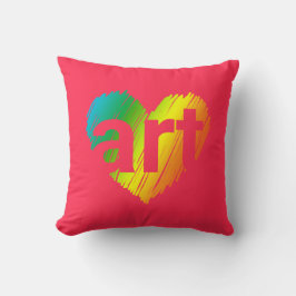 Art Lover, Big Heart mit Wort Kunst, kreative Kuns Kissen