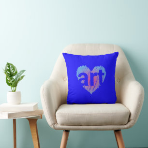 Art Lover, Big Heart mit Wort Kunst, kreative Kuns Kissen