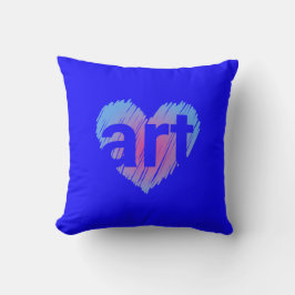 Art Lover, Big Heart mit Wort Kunst, kreative Kuns Kissen