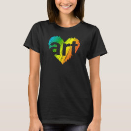 Art Lover, Big Heart mit Wort Kunst, kreative Kuns T-Shirt