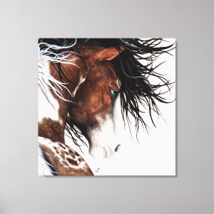 Art majestueux d'impression de toile de poney de