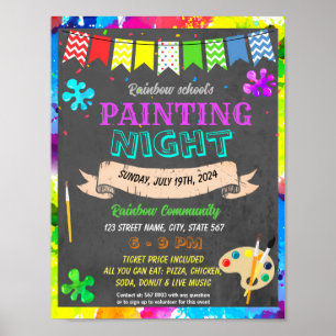 Art Malerei Fundraiser-Event-Template Poster