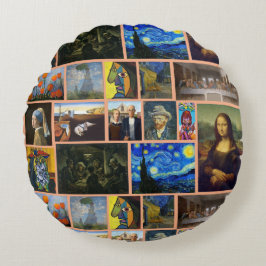 Art Masterpieces, Tan Rundes Kissen