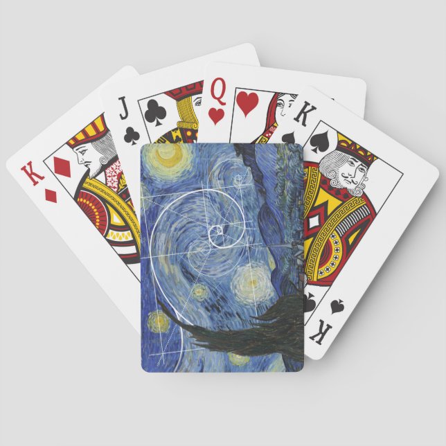  Art Meets Math, Van Gogh trifft Fibonacci Card Spielkarten (Rückseite)