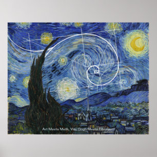 Art Meets Math, Van Gogh trifft Fibonacci Poster