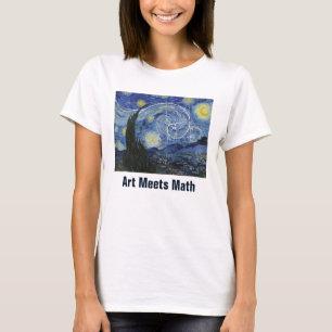 Art Meets Mathe, Van Gogh trifft Fibonacci T - Shi T-Shirt
