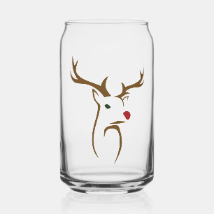 Art minimaliste moderne de la ligne de cerfs Noël