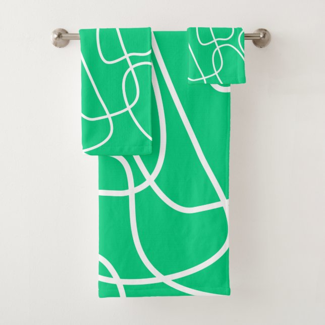 Art moderne Abstrait en vert mou (En situation)