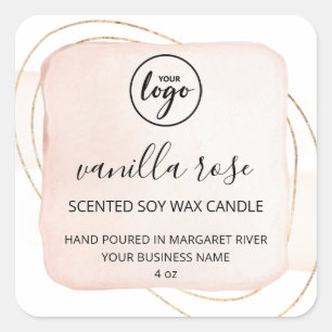 Art moderne Encre parfumé Soy Candle Étiquette