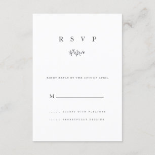 Art moderne Faire-part de mariage floral RSVP