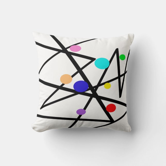 art moderne lancer oreiller design abstrait (Recto)