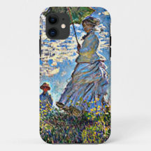 Art Monet Lady mit Schirm