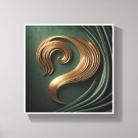 Art mural 3D Luxueux Tourbillon Doré - Métalisé Él