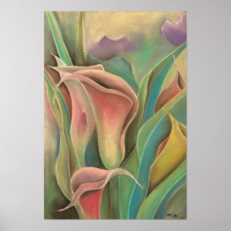 Art mural abstrait Calla | Botanique moderne