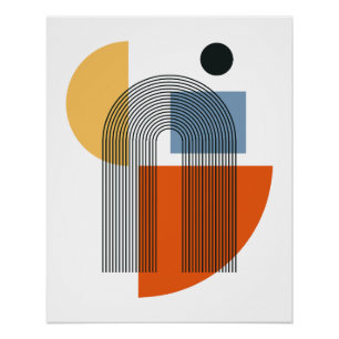 Art mural abstrait géométrique de style moderne du