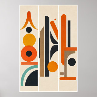 Art mural abstrait géométrique moderne