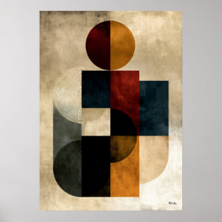 Art mural abstrait géométrique ondulé Zen japonais