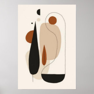 Art mural abstrait organique minimaliste | Scandin